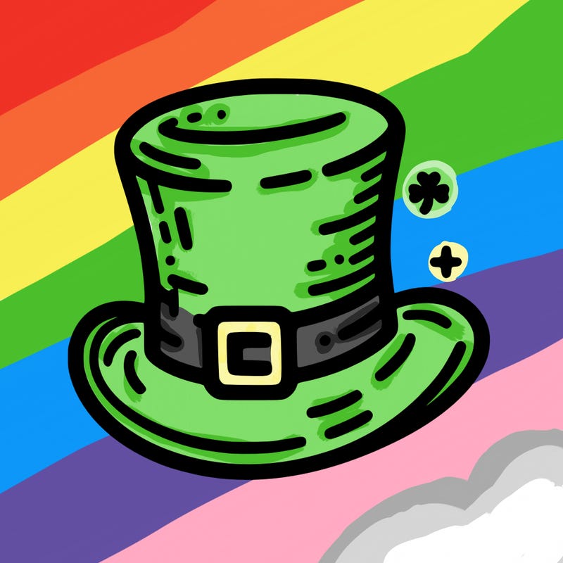 st patrick hat with thin lines