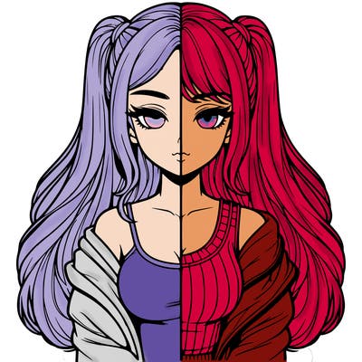 realistic girl split