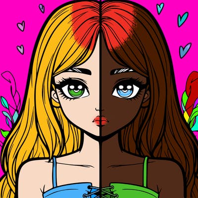 realistic girl split