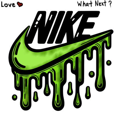 dripping nike logo