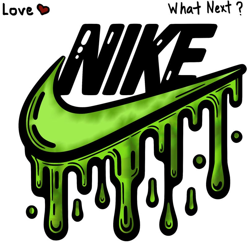 dripping nike logo