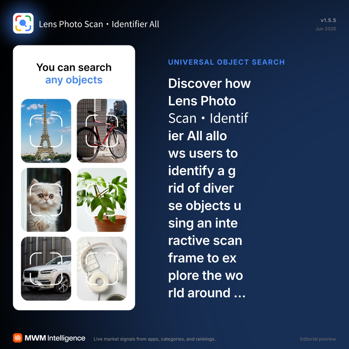 Lens Photo Scan・Identifier All - Utilities App | MWM