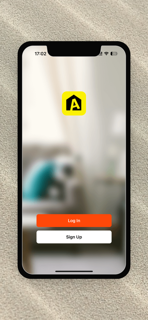 AURUMBACH SMART app login and signup screen for pet care management