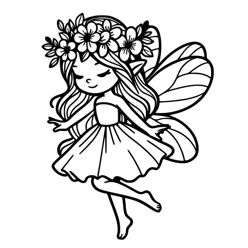 fairy with flower crown
