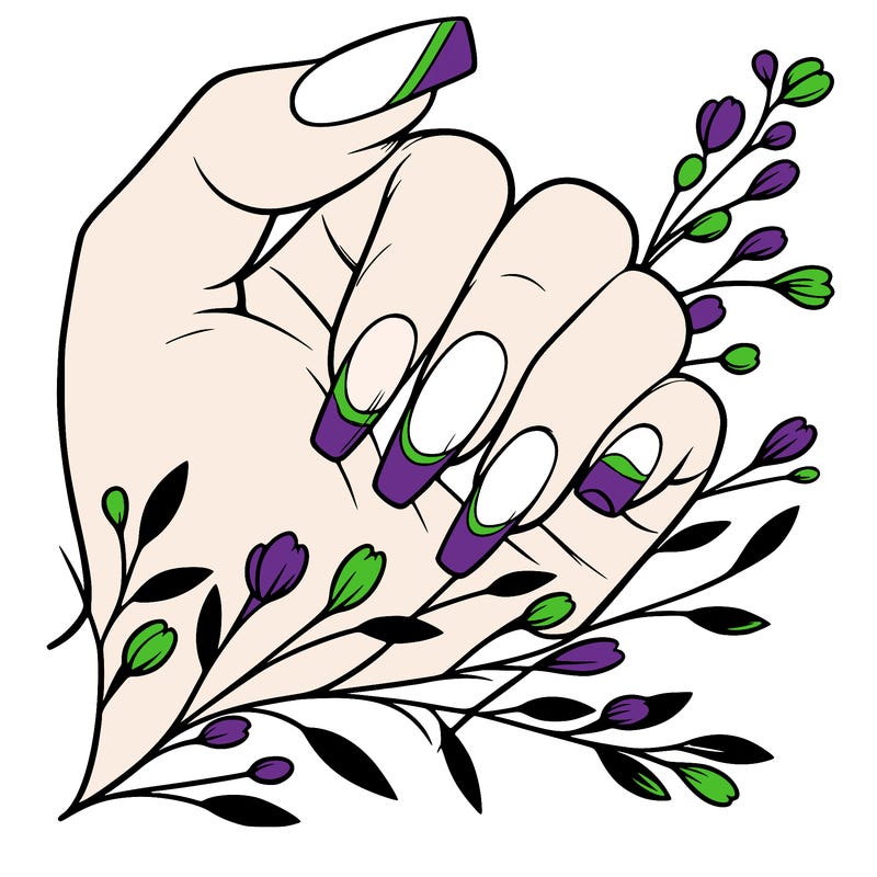 nails with french tip