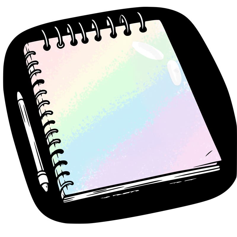 a blank sketch pad