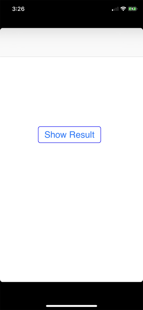 Show Result button on the Visual Vertical clinical application