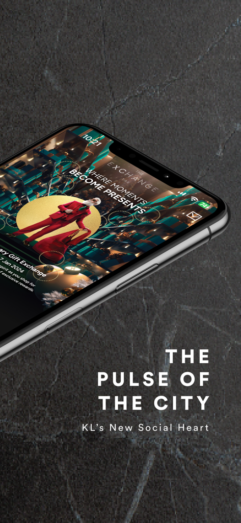 The Exchange TRX - The Exchange TRX mobile app screen showing a lifestyle promotion on a smartphone