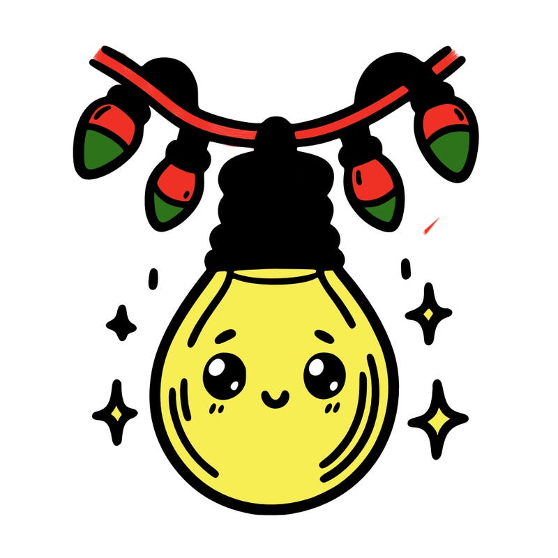 small bulb of a garland