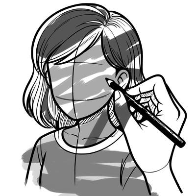 drawing a realistic person