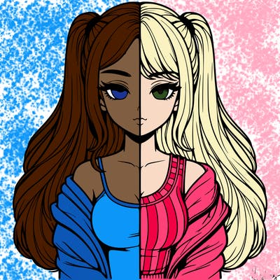 realistic girl split