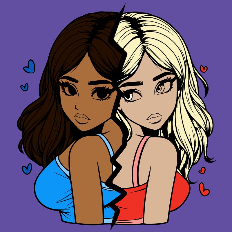 realistic girl split