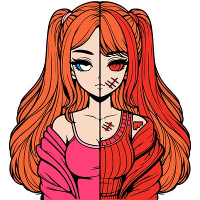 realistic girl split