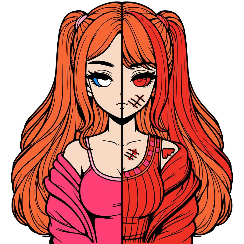 realistic girl split