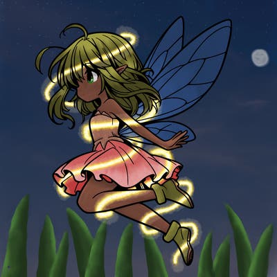 manga fairy flying