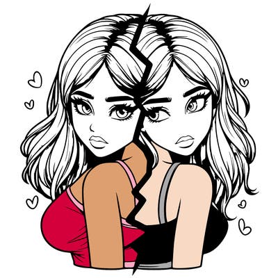 realistic girl split