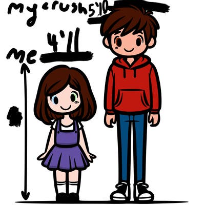 short boy with his tall girlfriend