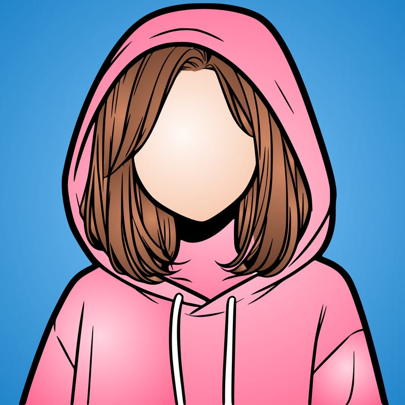 a faceless girl in a hoddie
