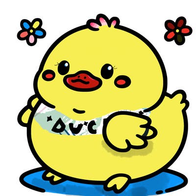 a cute, simple, fat duck
