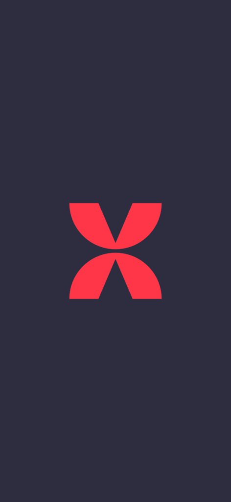 MiXR app logo featuring a stylized red X on a dark blue background