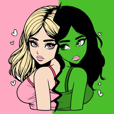 realistic girl split