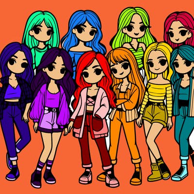 group of girls