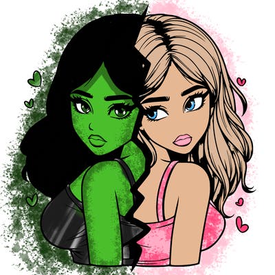 realistic girl split