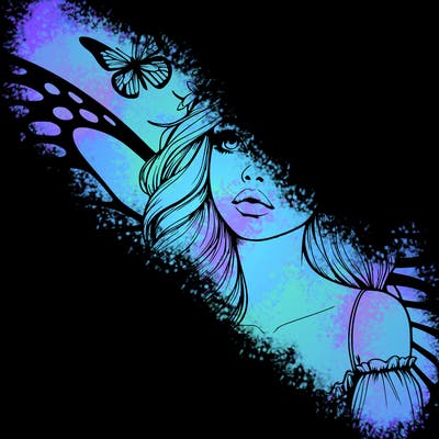 butterfly fairy realistic girl