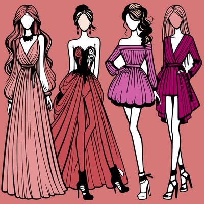 fashion models dresses