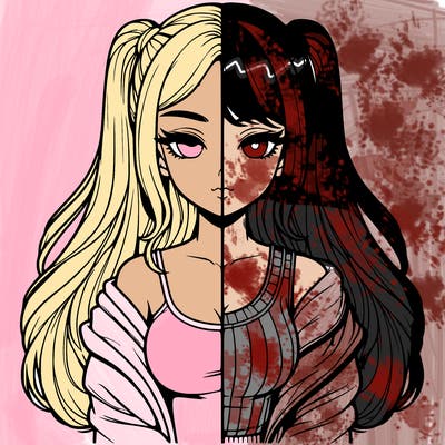 realistic girl split