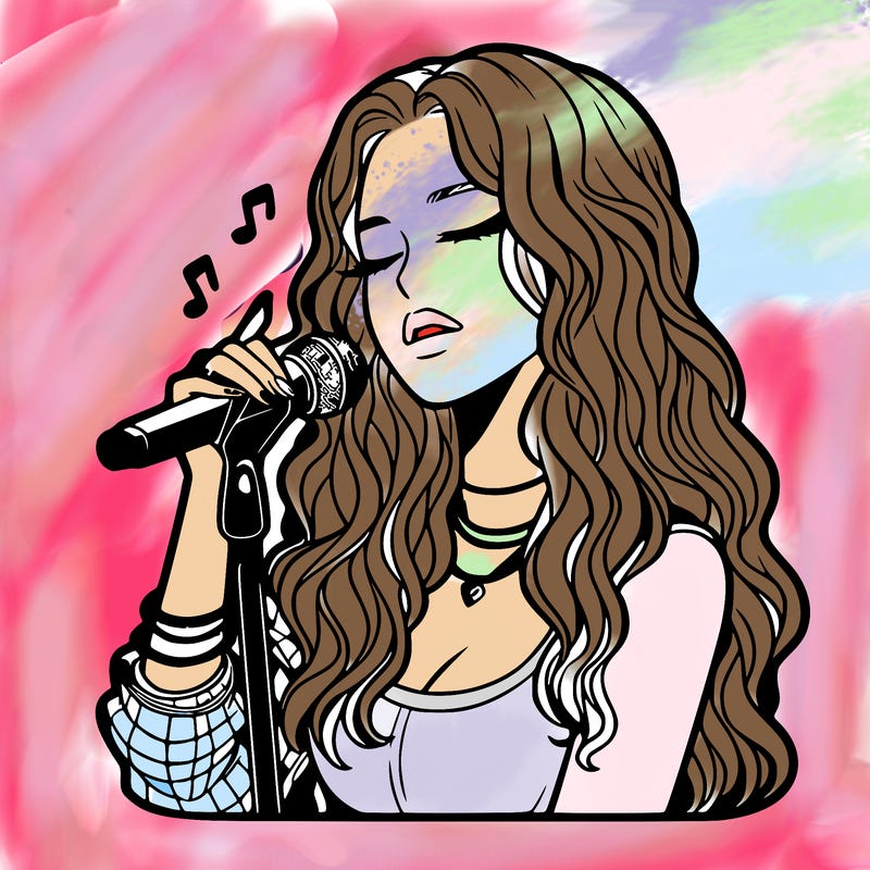 realistic female singer