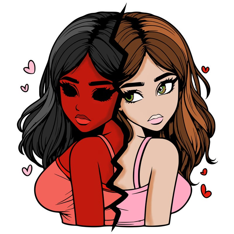 realistic girl split