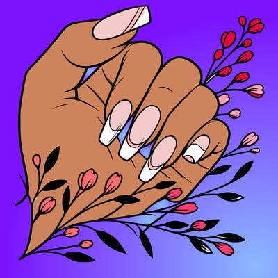 nails with french tip