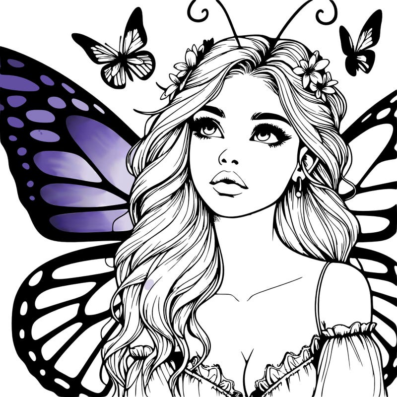 butterfly fairy realistic girl