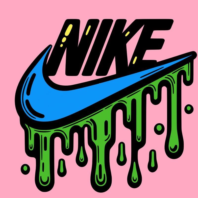 dripping nike logo