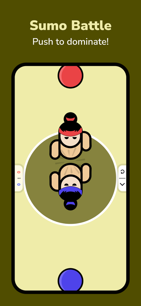 Two Player Games - DuoPlay - Sumo Battle mini-game in the DuoPlay two player games app