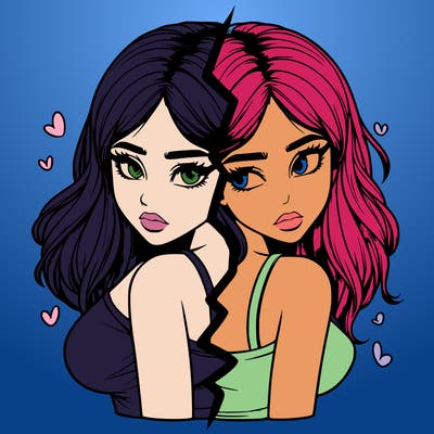 realistic girl split