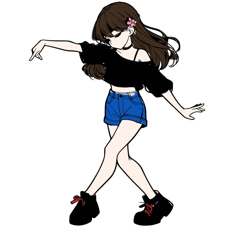 realistic girl danceing