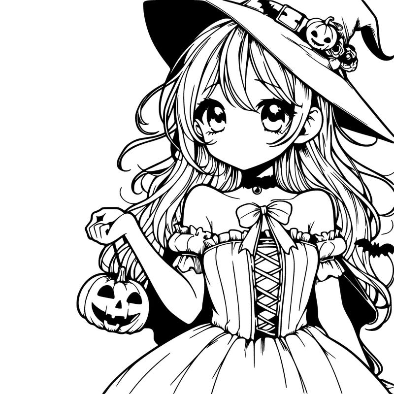 halloween girl with manga