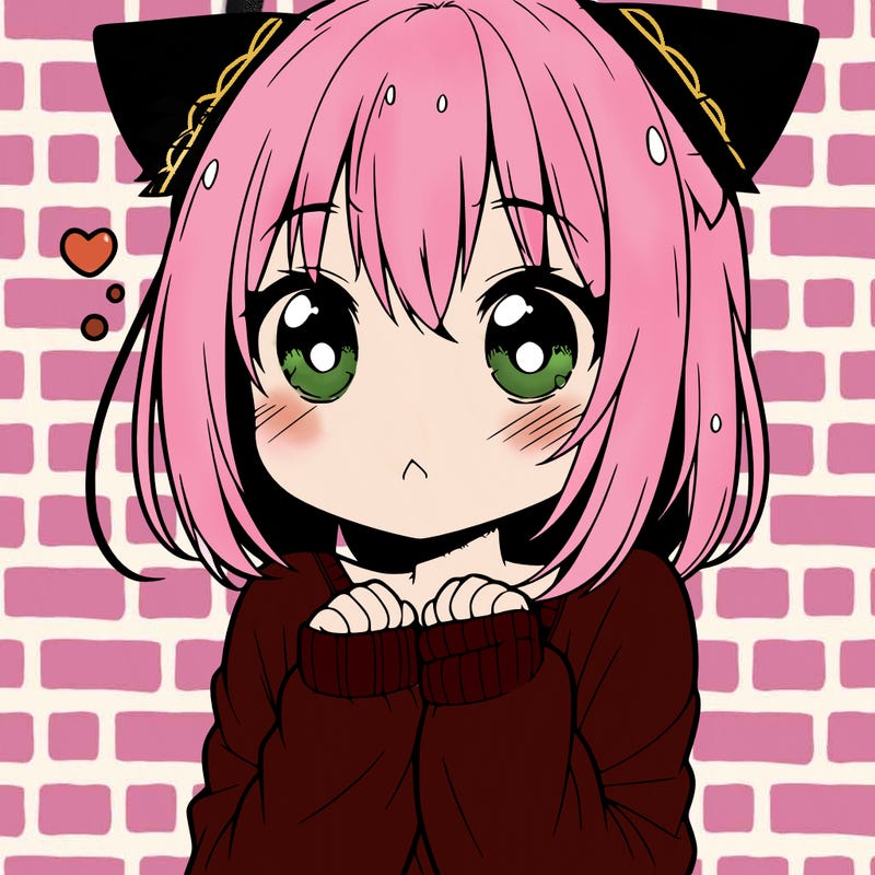 shy anime catgirl
