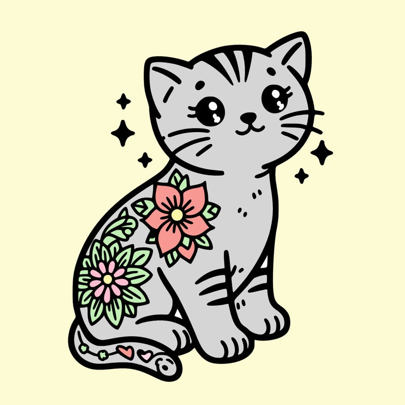 kitten tattoo