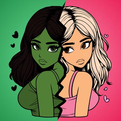 realistic girl split