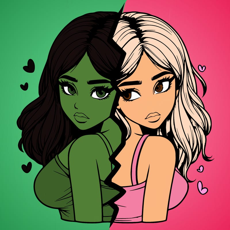 realistic girl split