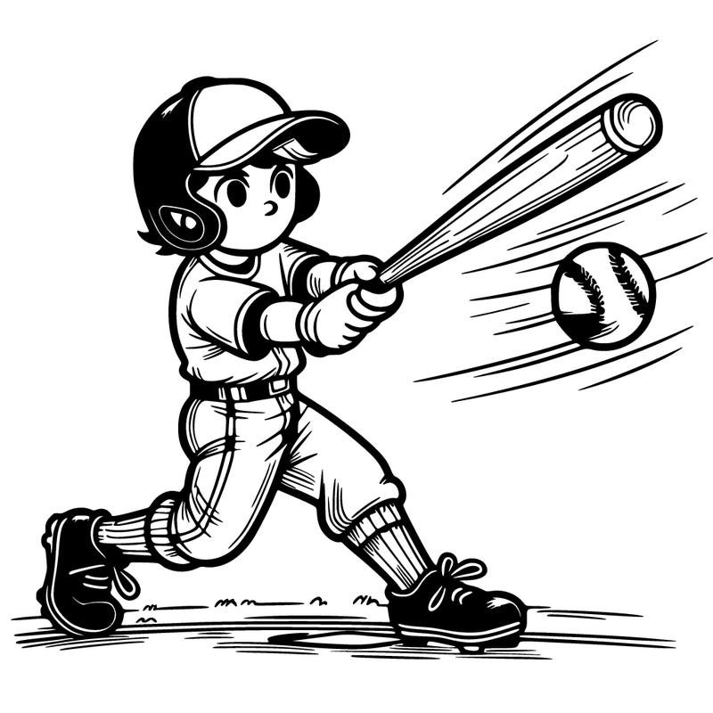 a baseball player hitting the ball