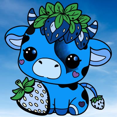cute strawberry cow