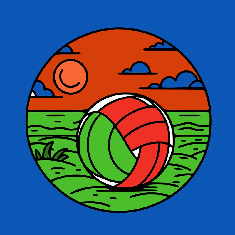 volleyball on a beach