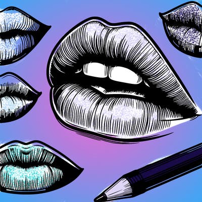 realistic  lips