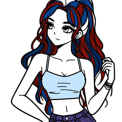 girl in crop top