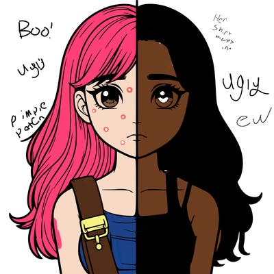 realistic girl split