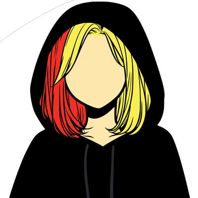 a faceless girl in a hoddie